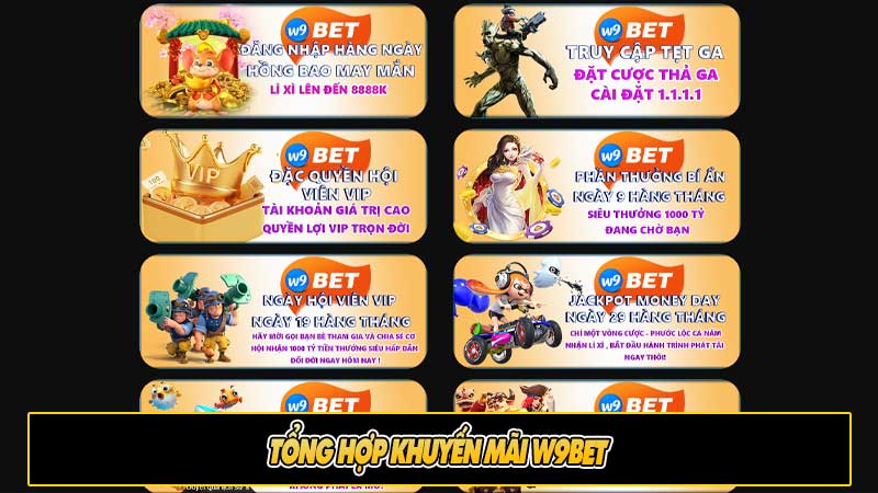 Tổng hợp khuyến mãi W9bet